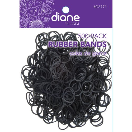 Diane Rubber Bands Black, 500 Count (Pack of 1)