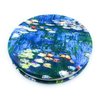 Aeisage Compact Mirror Small for Girls Handheld Mirror Folding Pu Leather Floral Mirror Compact Claude Monet Water Lilies Unique Gift for Sister, Diameter 2.75 Inch x 0.4 Inch Thickness