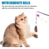 MiOYOOW 5PCS Cat Feather Toy Attachments, Interactive Cat Wand Toy Refills Detachable Cat Toy Wand Attachments with Bells for Cat Toy （Random Colors）