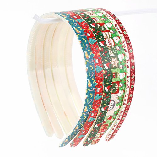 Kistreao 6Pcs Christmas Headband Santa Claus Reindeer Hair Bands Snowman Snowflake Headpiece Chri...
