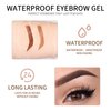 Erinde Waterproof Tinted Brow Gel, Long-lasting Eyebrow Shaping Makeup Gel, Liquid Thickening Brow Mascara, Smudge-Resistant, Flake-Resistant, Volumizing Enhance Brow Mascara, 02 Dark Brown