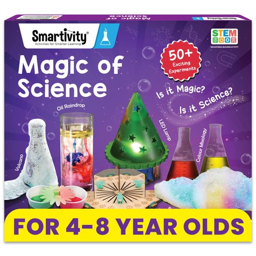 Smartivity Magic Science Kit for Kids Ages 4-6-7-8 Years | 50+ Amazing Science Experiments I Christmas, Birthday Gifts for Boys & Girls | I Educational Toy for Kids Age 4-8 Years Old