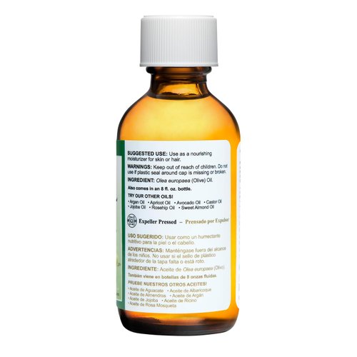 De La Cruz Pure Olive Oil - Natural Expeller Pressed Olive Oil for Hair and Skin - Lightweight Body Oil for Dry Skin 2 Fl Oz (3 Bottles)