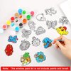 Sratte 48 Pcs Sun Catcher Kits for Art Window DIY Suncatchers Craft for Kids Animals Summer Window Art Paint with 24 Suction Cups for Kids Ornament Birthday Party Activities Home Decor Supplies