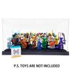 Display Case for Minifigure Action Figures Blocks, Display Box Storage for Lego Minifigures, Fit for Lego Lovers,Black