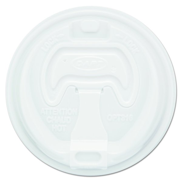 Dart 16RCLPK Optima Reclosable Lid, 12-24oz Foam Cups, White (Pack of 100)