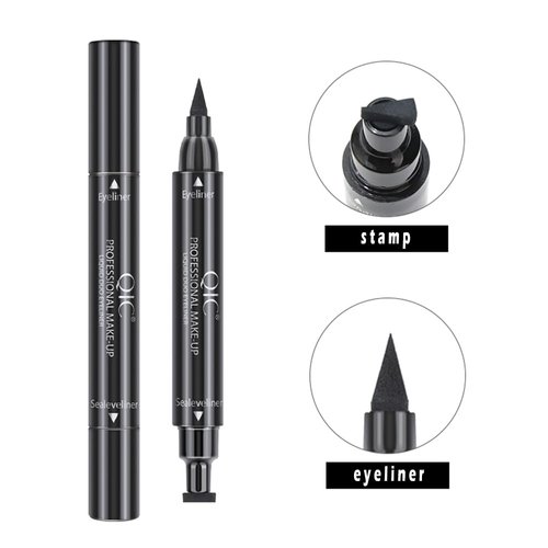Winged Eyeliner Stamp Set, 4 PCs Dual-ended Eyeliner Pens with Felt Tip & Wing Stamp, Long Lasting and Smudge Proof Eye Makeup for Women