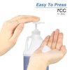 4 Pack Gallon Jug Pump Dispenser 38-400 White Pump for Gallon Jug Dispensing - 7cc Lotion Gallon Shampoo Pump Top Replacement, Fits 1 Gallon Bottle 64oz 128oz Hand Sanitizer Containers, Free Labels
