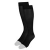 Truform Women's Compression Stockings, 20-30 mmHg, Knee High Length, Open Toe, Opaque, Black, Small