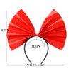 Fdesigner Red Bow Headband Big Bow Headbands Bowknot Hair Band Christams Women Bows Headpiece Festival Cute Hair Hoop for Holiday Cosplay Costume Gift (Red)