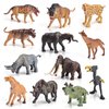 BRETOYIN Mini Prehistoric Mammals Animals Toys Set 12PCS Animal Figures Wildlife Figurines Woolly Mammoth Saber-Toothed Tiger Model Dire Wolf Figure Kids Birthday Gift