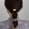 Aswewamt 3 Pcs Gold French Hair Clips, 1Inch Metal High Ponytail Hair Buckles Decorative Barrettes Strong Hold Hair Clips Accessories for Women