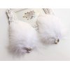2PCS Girls Heart-shaped Feather Hair Clip Headpiece Party Hairpins Hair Barrettes Hair Accessory Bridal Wedding Feather Fascinator (White)
