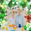 Dinosaur Birthday Party Decorations Supplies, Dinosaur Balloons Arch Garland Kit 40" Foil Dino Balloons Happy Birthday Banners Cake Topper for Jungle Dinosaur Birthday Baby Shower Party for Boys Kids