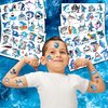 101 PCS Shark Temporary Tattoos Sticker Sea Animal Fish Under The Sea Ocean Birthday Party Decorations Decor Favors Supplies Gifts Boys Girls Baby Shower Cute Fake Tattoo School Reward Themed