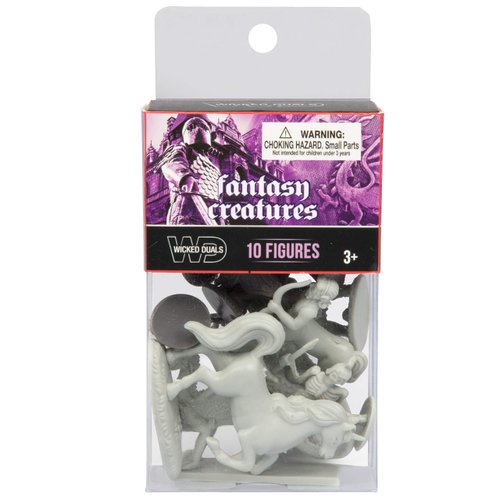 SCS Direct Fantasy Creatures Action Figure Playset 10 Pieces- Monster Battle Toy Collection- Includes Dragons, Wizards, Orcs, & More- Perfect for Roleplaying (RPG), D&D Gaming, & Gifts for Collectors