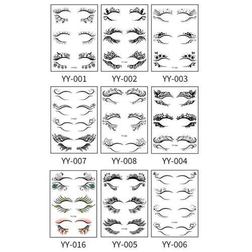 29 Pairs Halloween Face Eye Tattoo Stickers, Scary Spider, Skull Bat Eyeliner Eye Shadow Temporary Stickers for Women Girls Halloween Masquerade Carnival Party