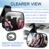 Automotive Interior Rearview Baby Mirror - Car Small Clip-On Adjustable Facing Back Rear View Seat Convex Mirror Clip on Car or Truck Sun Visor