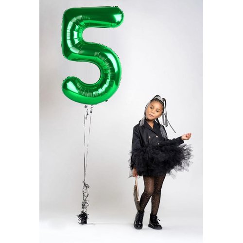 Number 5 Balloon Dark Green 40 Inch for Boy Girl Birthday Party Decorations, Five Year Old Number Balloons Party Supplies