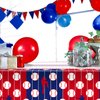 durony 3 Pieces Baseball Tablecloth Plastic Baseball Table Cover Baseball Theme Party Supplies Waterproof Rectangle Tablecloth for Baseball Theme Birthday Sport Party Decorations