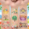 EMOME Easter Egg Fillers Goodies for Kids, 50 Sheets Easter Tattoos for Kids Bulk Individually Wrapped Party Supplies Favor, Easter Temporary Tattoos Stickers for Kids Goodie Basket Stuffers