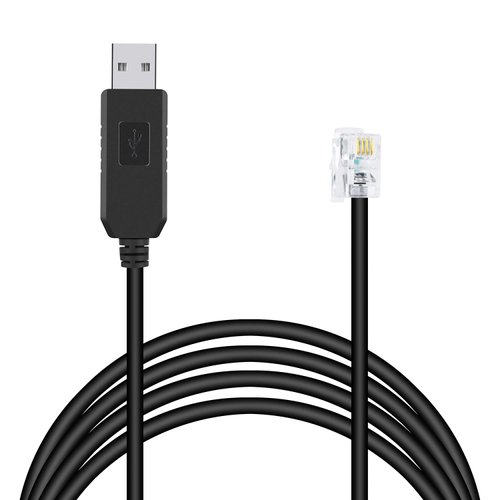 Suamdoen Ioptron Equatorial Telescope Control Cable Smart Eq Pro IEQ30pro USB RS232 Adapter to 4p4c RJ9 Connector FT231XS Upgrade Control Console Cable Compatible ASCOM ZEQ25 EQPro Mounts (16.4 feet)