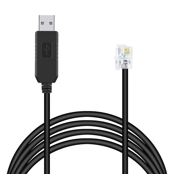 Suamdoen Ioptron Equatorial Telescope Control Cable Smart Eq Pro IEQ30pro USB RS232 Adapter to 4p4c RJ9 Connector FT231XS Upgrade Control Console Cable Compatible ASCOM ZEQ25 EQPro Mounts (16.4 feet)