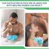 Karenhi Honeycomb Exfoliating Scrubber Set, Honeycomb Face and Body Scrubber Include Spa Bath Mitt Honeycomb Exfoliating Glove for Body Shower, Face Exfoliator Scrubber Sponge, Quick Drying (Blue)