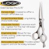 Cricket Logo Gold Series Pro 5.75” Hair Cutting Shear Professional Stylist Barber Haircutting Scissors, Stainless Steel, Convex Edge, Includes a Hair Dryer Gift