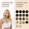 GOO GOO Clip in Hair Extensions Real Human Hair, 16inch 130g 7Pcs, 60A Platinum Blonde, Remy Human Hair Extensions Clip ins for Women, Natural Human Hair