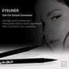 Lash Affair Black Liquid Eyeliner Fine Felt Tip Liner Pen, Eyelashes and Lash Extensions Safe, Cat Eye Makeup, Smudge Proof, Long Lasting, Cruelty-Free, Side Chick