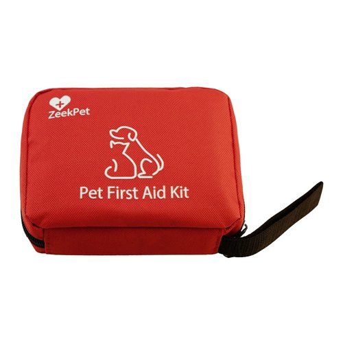 Pet First Aid Kit ZeekPet Medical Bag for Dogs and Cats Trauma Kit with Self Adhering Bandage, Styptic Pencil, Onitment, Pill Box, Emergency Blanket Perfect Survival Kit for Traveling with Your Pet