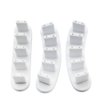 Rolabling 3pcs False Nail Art Tips Practice Display Stand Tool with 10 pcs False Nail Tips for Gel Nail Polish DIY Nail Training Tools (White)