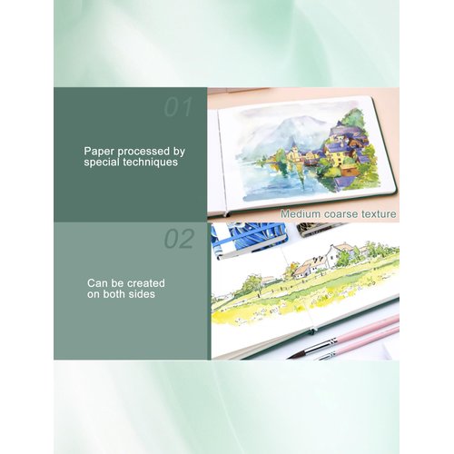 Watercolor Paper Pad, A4/A5 Artist Sketch Book 15 Sheets Watercolor Paper Notepad for Painting Drawing Watercolor Painting Art Notebook Pad for Wet and Mixed Media(A5)