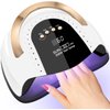 268W UV LED Nail Lamp, LKE Nail Dryer for Gel Polish, 4 Timers UV Nail Lamp Professional Nail Light, 57Pcs Lamp Beads and Automatic Sensor(White)
