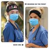 LedBack Black Headband for Mask with Buttons Wide Hairbands Elastic Sports Sweatband Doctor Nurse Ear Protection Headwear Nurse Gifts Workout Headwrap