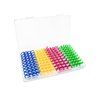 Andiker Mini Cat Spiral Springs, 16Pcs Cat Springs Toy Come with a Storage Box Long-Lasting 4 Bright Colors Plastic Springs Cat Toy for Indoor Cat Swatting Biting Hunting Self-Play Kitten Toys (S)