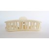 Long rounded vanilla blonde creme hair claw clip
