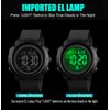 Boys Digital Watch Big Youth Sports Waterproof Military Back Light Teenager Watch (Black) 1426