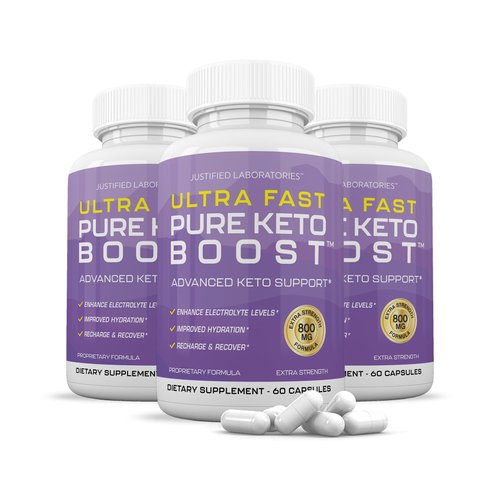 (3 Pack) Ultra Fast Pure Keto Boost Pills 1275MG New & Improved Formula Contains Apple Cider Vinegar Extra Virgin Olive Oil Powder Green Tea Leaf 180 Capsules