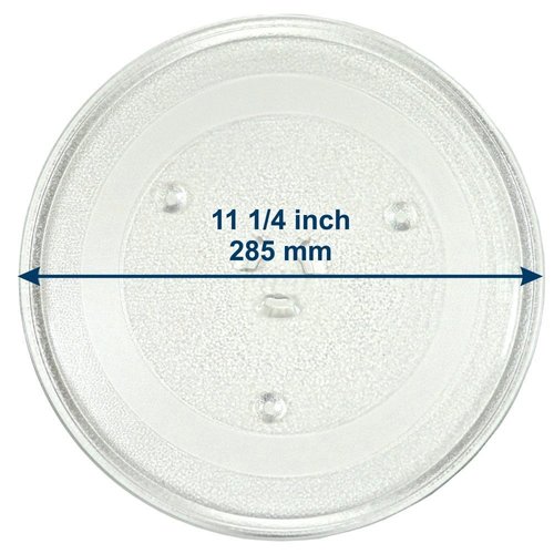 HQRP 11-1/4 inch Glass Turntable Tray compatible with Magic Chef 203500 MCO160UW MCO165UB MCO165UW MCP13E1ST MCT9E1ST MCD990W MCD991ARB MCD991ARS MCO160S MCO160UB MCO160UQ Microwave Oven Plate