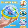 4 Pack 3D Puzzle Ball Brain Games Toy | Puzzle Ball Games for Kids Ages 6 7 8-10 Boys Girls Adults, Brain Teaser Fidget Toys - Magic 3D Maze Ball for Boys Girls Birthday Gifts Classroom Prize