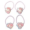 My Melody & Kitty Hair Tie Set - 2pcs Hair Band for Women, Ponytail Holders Hair Accessories No Damage for Thick Hair, Hair Elastics for Women - Pink (Kitty)