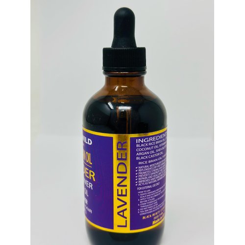 Jamaican Wild Black Rice Bran Oil Lavender Super Power Hair Growth Oil 4oz (Pack of 2)