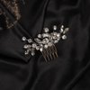 Jumwrit Wedding Hair Comb for Brides Rhinestone Hair Comb Hair Accessories Handmade Bridal Headpiece for Women and Girls（Silver）
