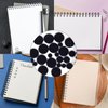 36 Pieces (2",1-3/8",1") Black Discbound Discs Plastic Binder Rings Expansion Discs Notebooks Planner Discs Binder Accessories Disc Binder System Book Binding Discs for Planner Scrapbooking (Black)