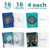 Tree-Free Greetings - Winter Solstice Greeting Cards - Artful Designs - 16 Cards + Matching Envelopes - Made in USA - 100% Recycled Paper - 5"x7" - Winter Solstice (GP54098)