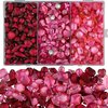 Kikonoke 950 Pieces Big Rhinestones Kit Sew On Rhinestones for Crafting Bulk Flatback Costume Jewelry Gems for Crafts DIY Clothes Shoes Jewelry Making (Pink)