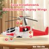 Helicopter Toy for Toddlers,Airplane Helicopter Toy for Kids,Birthday Gifts Propeller Helicopter with Voice&Light Function,360°Freedom&Automatic Obstacle Avoidance Airplane Toy for Kids 3+ (Red)
