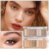 CAHIUYOA 2PCS Naked Matte Eyeshadow Palette Neutral Nude Smoky Eyeshadow Makeup Palette Natural Pigment Eye Shadow Palette Professional Eye Makeup Kit - 03&04